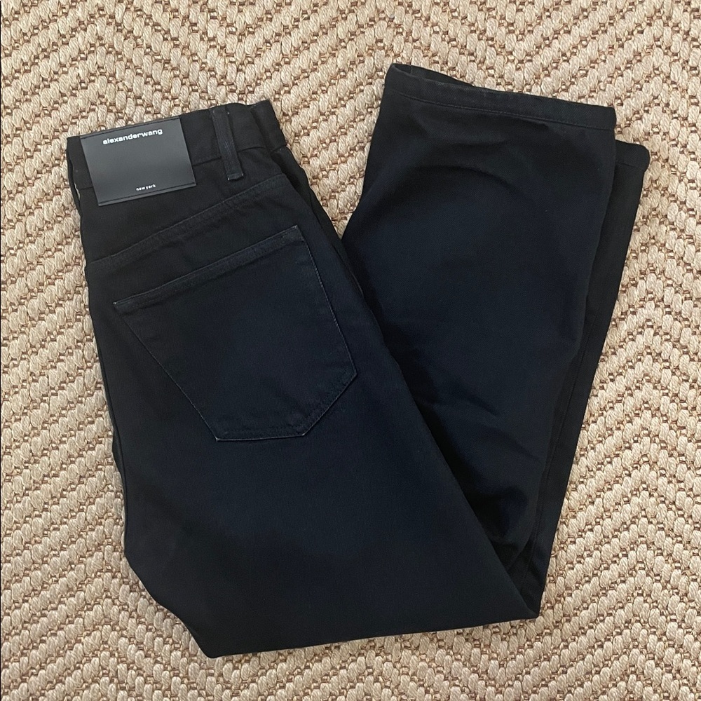Alexander Wang - Classic Wide Legged Straight Jeans - Black - 24